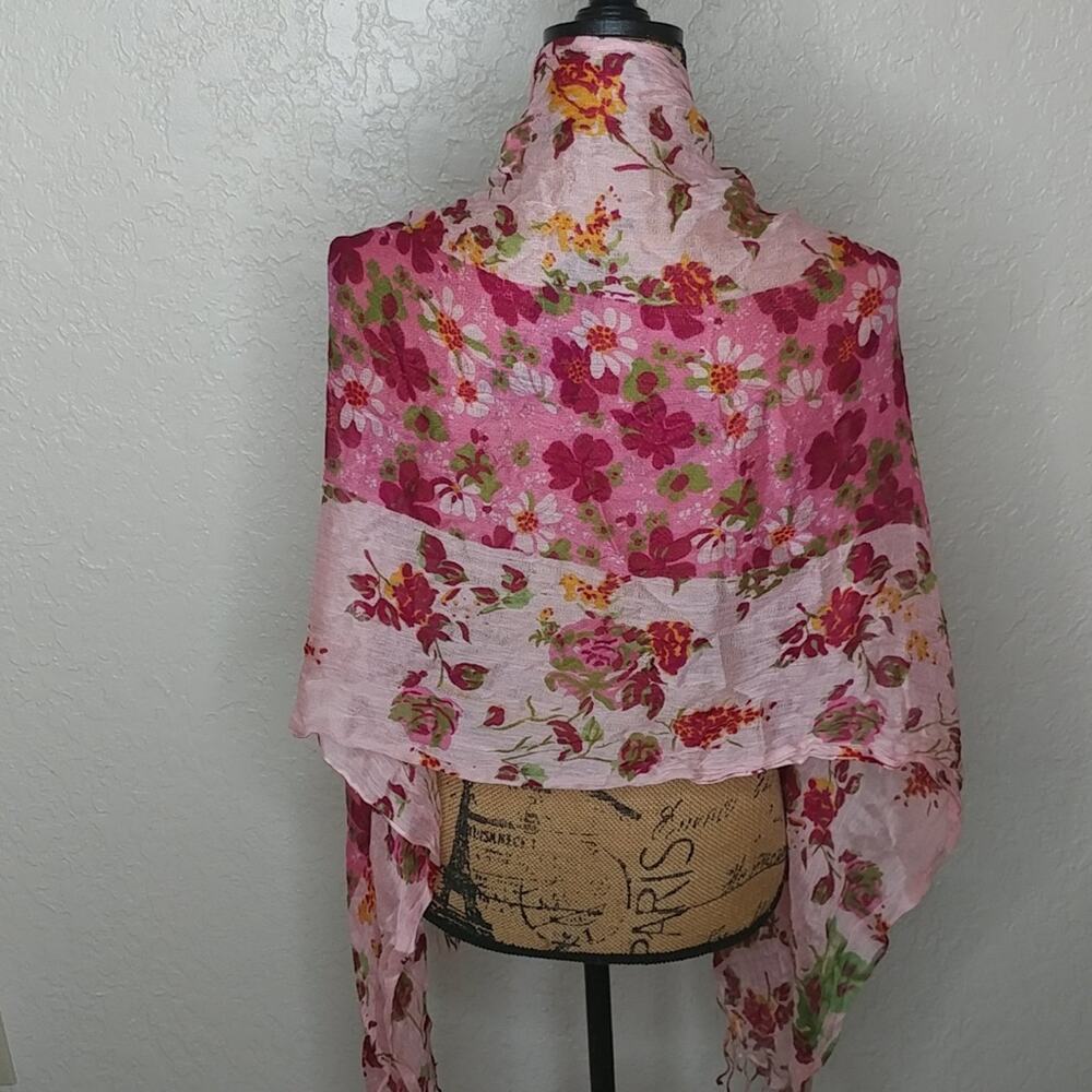 Multicolored Floral Scarf - Picture 3 of 5